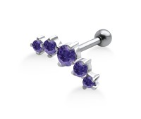 Amethyst Stones Helix Ear Piercing TIP-252-AM